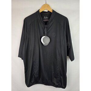 Rusty Putter Golf Men's Shirt Medium Black Short Sleeve Wind Breakeer UPF 50+